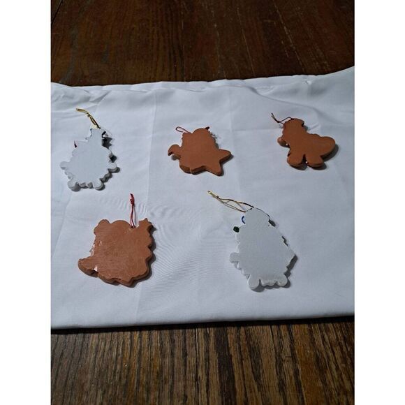 5 Vintage Christmas Holiday Ornaments You Can Personalize Snowmen Gingerbread - Picture 7 of 7